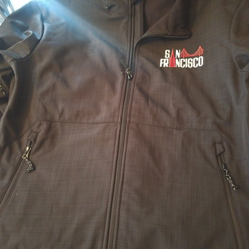 Soft Shell Zipper Down Front Outside Jacket - image 1